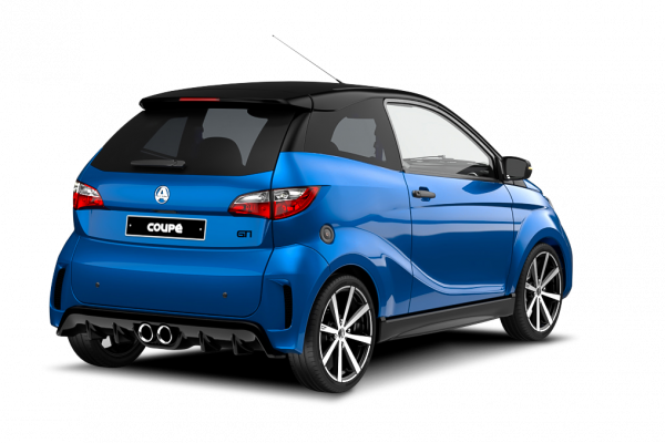AIXAM - auto od 15 let Coupé Pohled zezadu - modrá