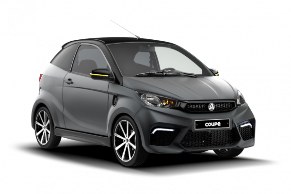 AIXAM - auto od 15 let e Coupé Pohled z boku - ecoupe GTI mat