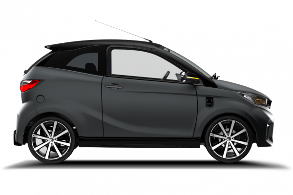 AIXAM - auto od 15 let e Coupé Pohled z boku - šedá