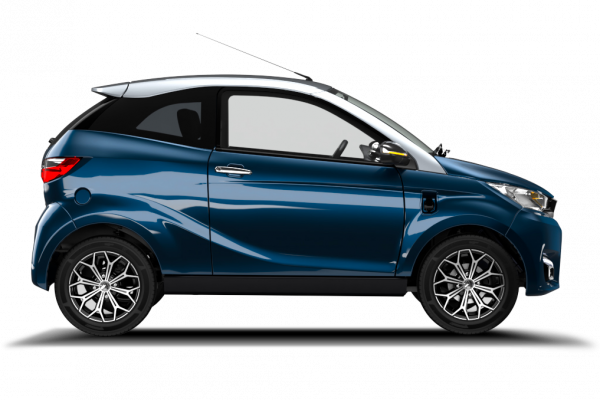 AIXAM - auto od 15 let e Coupé Pohled z boku - modrá